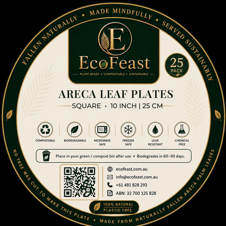 Square Areca Plates
